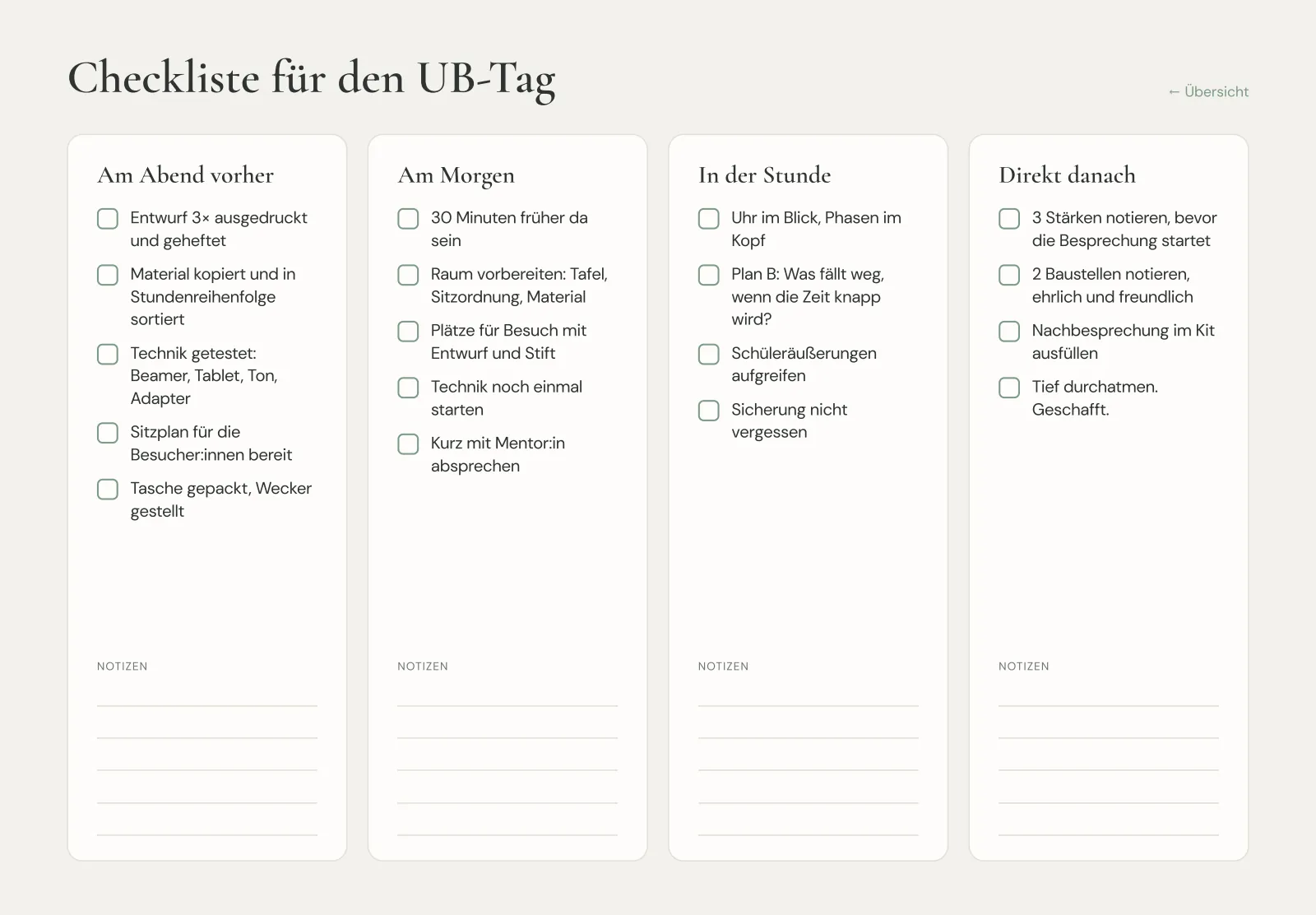 Checkliste